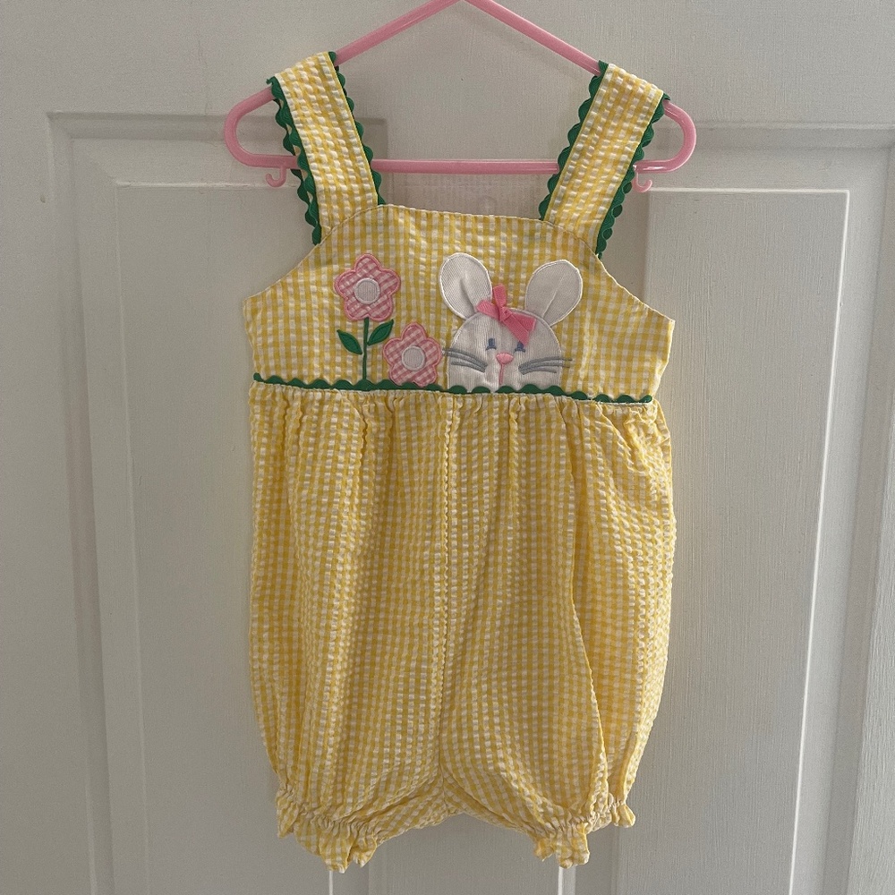 Samara Bunny Seersucker  Romper Girls 2T